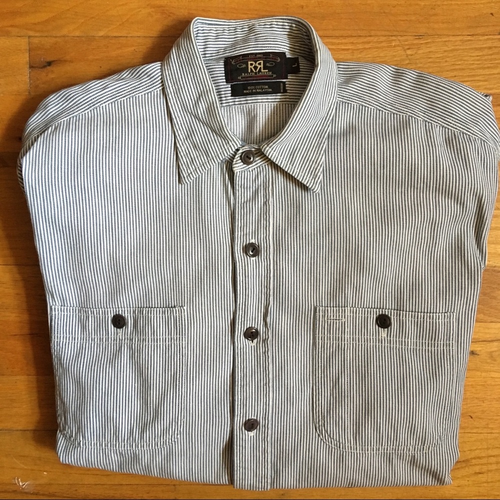 RRL Polo Ralph Lauren hickory stripe shirt